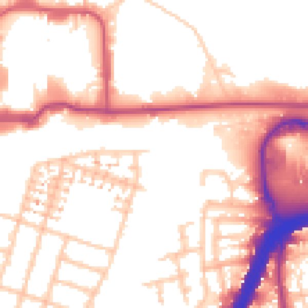 Daytime road noise heatmap for HA9 6JY