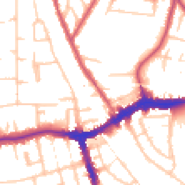 Daytime road noise heatmap for HA9 7JF