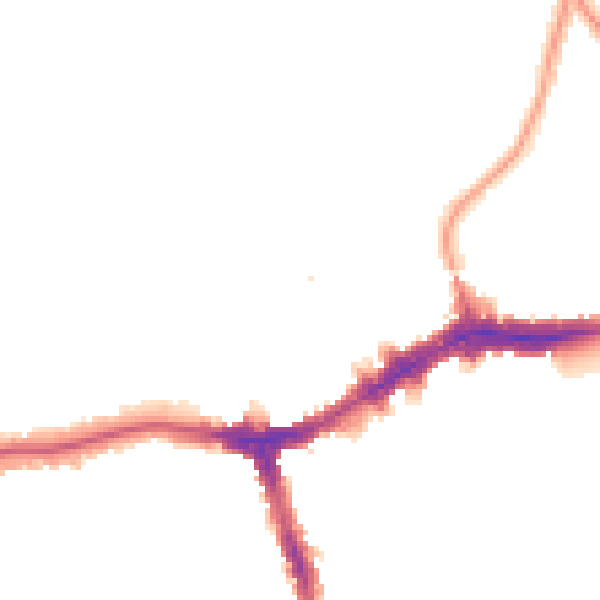 Night-time road noise heatmap for HA9 7JF