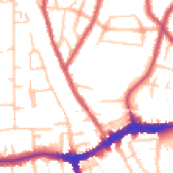 Daytime road noise heatmap for HA9 7JH