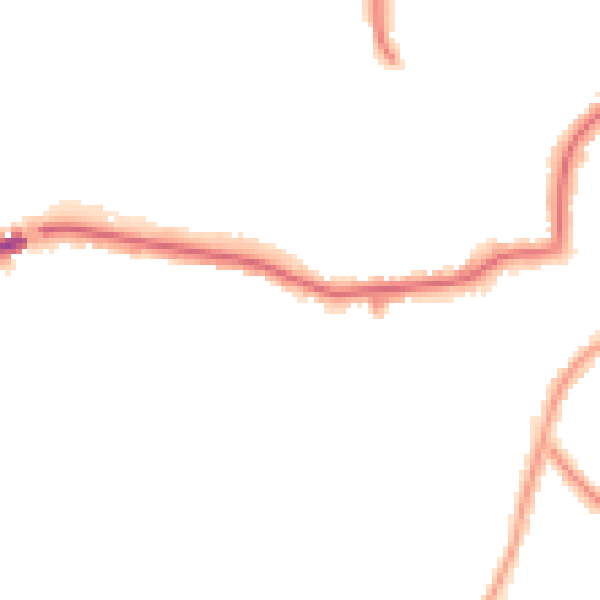 Night-time road noise heatmap for HA9 7NY