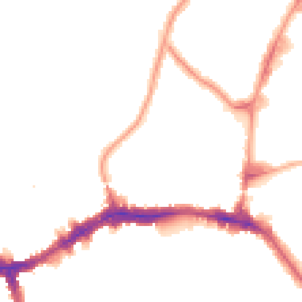 Night-time road noise heatmap for HA9 7SE