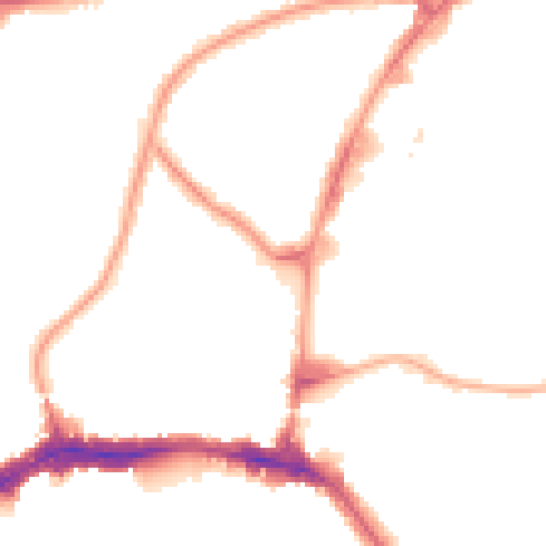 Night-time road noise heatmap for HA9 8BU