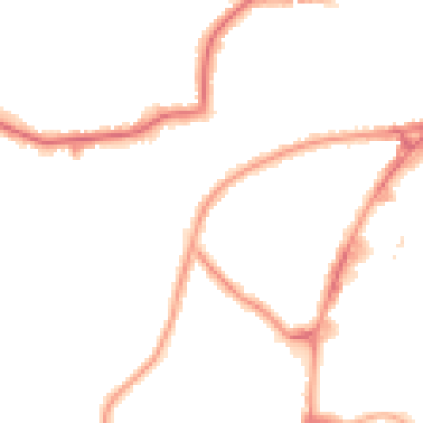 Night-time road noise heatmap for HA9 8HA