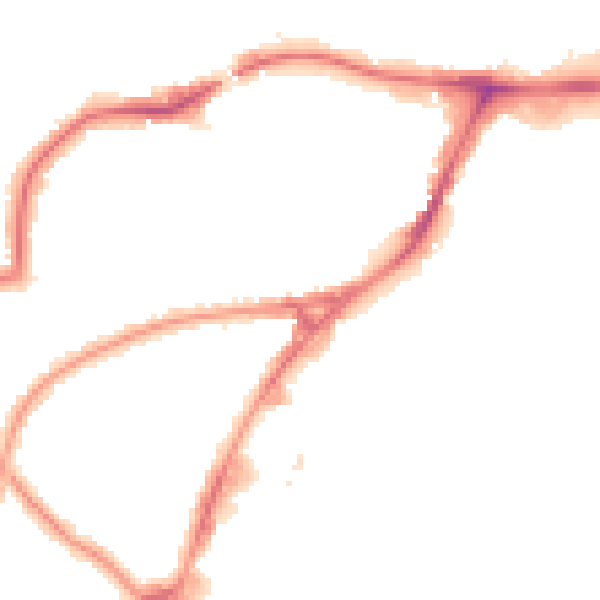 Night-time road noise heatmap for HA9 8HG