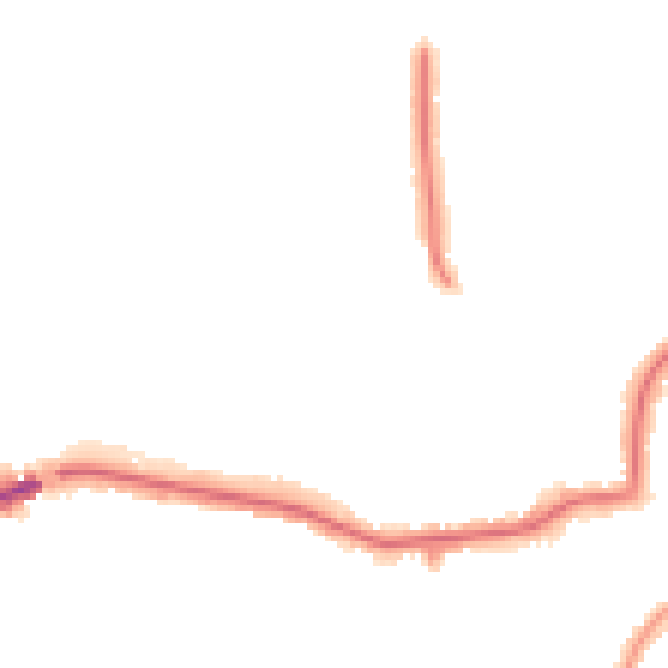 Night-time road noise heatmap for HA9 8SU