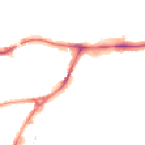Night-time road noise heatmap for HA9 9AG