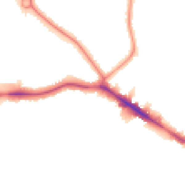 Night-time road noise heatmap for HA9 9DZ
