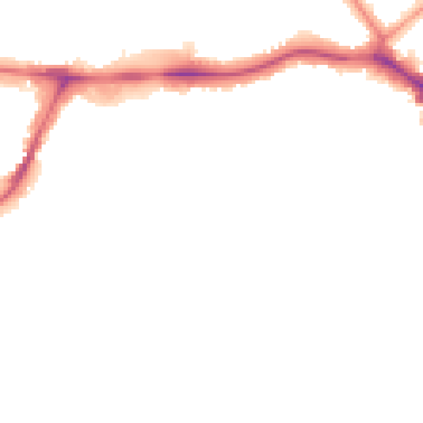 Night-time road noise heatmap for HA9 9FF