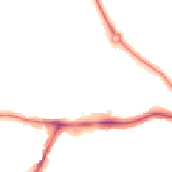 Night-time road noise heatmap for HA9 9JE