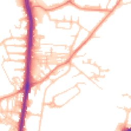 Daytime road noise heatmap for HD2 1AW
