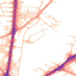 Daytime road noise heatmap for HD2 1BA