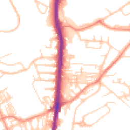Daytime road noise heatmap for HD2 1BJ