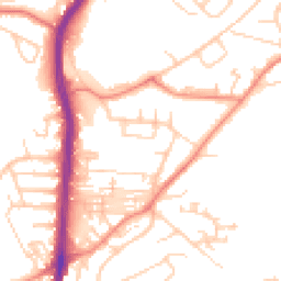 Daytime road noise heatmap for HD2 1BY