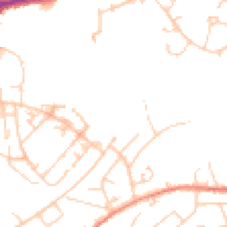 Daytime road noise heatmap for HD2 1EG