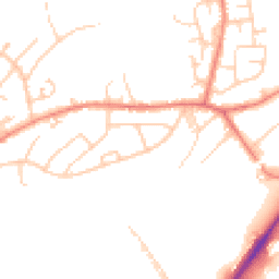 Daytime road noise heatmap for HD2 1HY