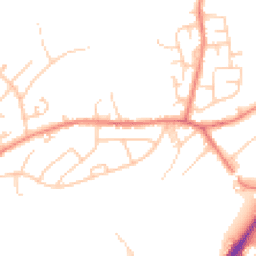 Daytime road noise heatmap for HD2 1JT