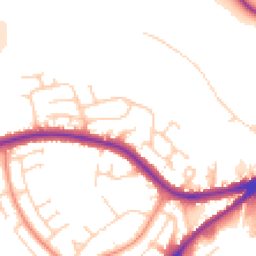 Daytime road noise heatmap for HD2 1QX