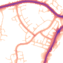 Daytime road noise heatmap for HD2 1SQ
