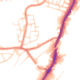 Daytime road noise heatmap for HD2 1UJ