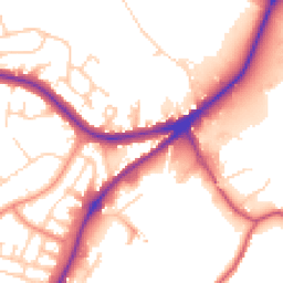 Daytime road noise heatmap for HD2 1UZ