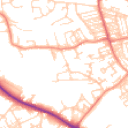 Daytime road noise heatmap for HD2 2BN
