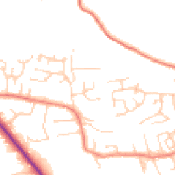 Daytime road noise heatmap for HD2 2DJ
