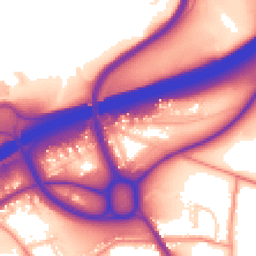 Daytime road noise heatmap for HD2 2EA