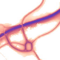 Night-time road noise heatmap for HD2 2EA