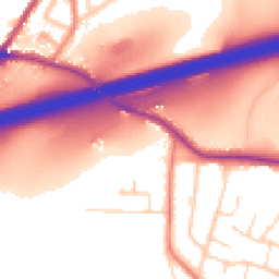 Daytime road noise heatmap for HD2 2GP