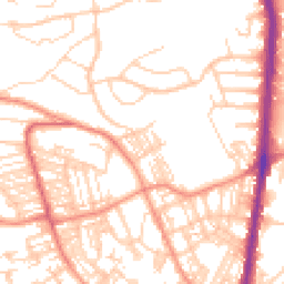 Daytime road noise heatmap for HD2 2NZ