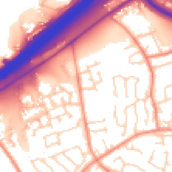Daytime road noise heatmap for HD3 2AB