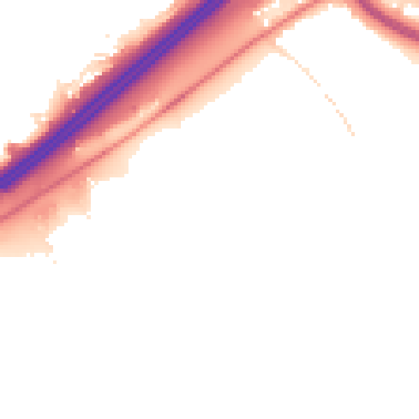 Night-time road noise heatmap for HD3 2AB