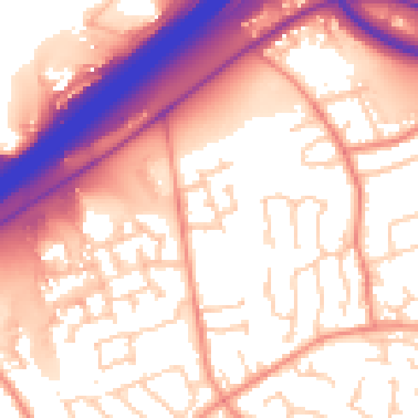 Daytime road noise heatmap for HD3 2AE