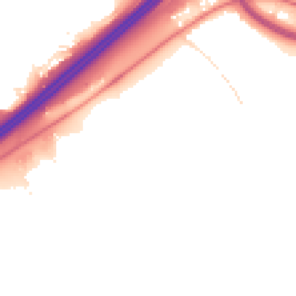 Night-time road noise heatmap for HD3 2AE