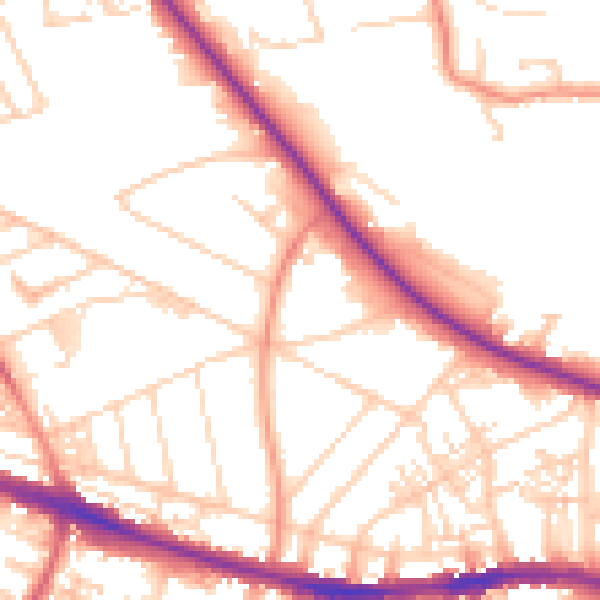 Daytime road noise heatmap for HD3 3AT
