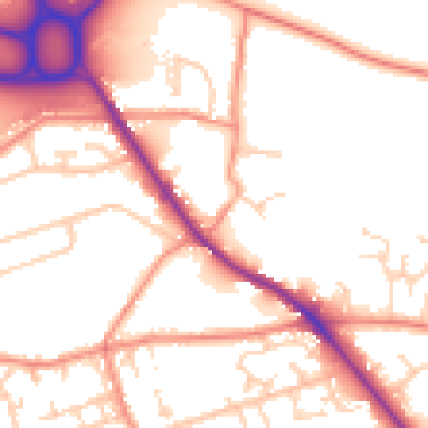 Daytime road noise heatmap for HD3 3BT