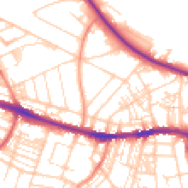 Daytime road noise heatmap for HD3 3DB