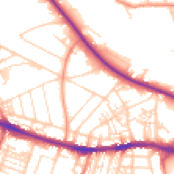 Daytime road noise heatmap for HD3 3DE