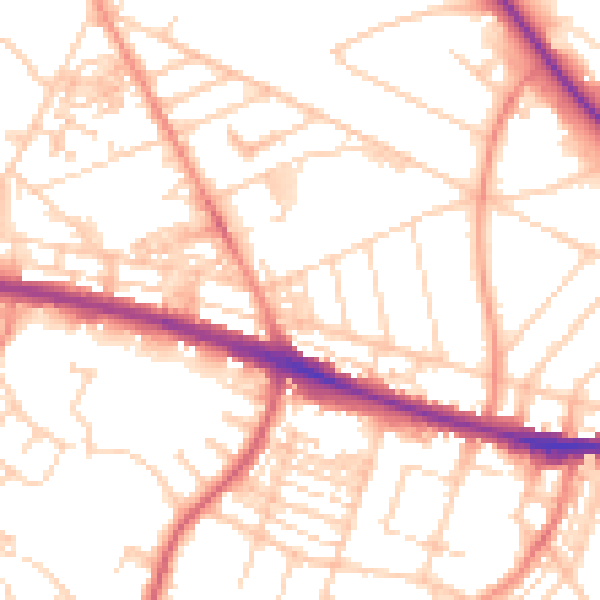 Daytime road noise heatmap for HD3 3DP