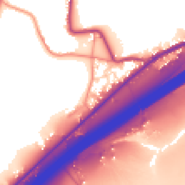 Daytime road noise heatmap for HD3 3FU