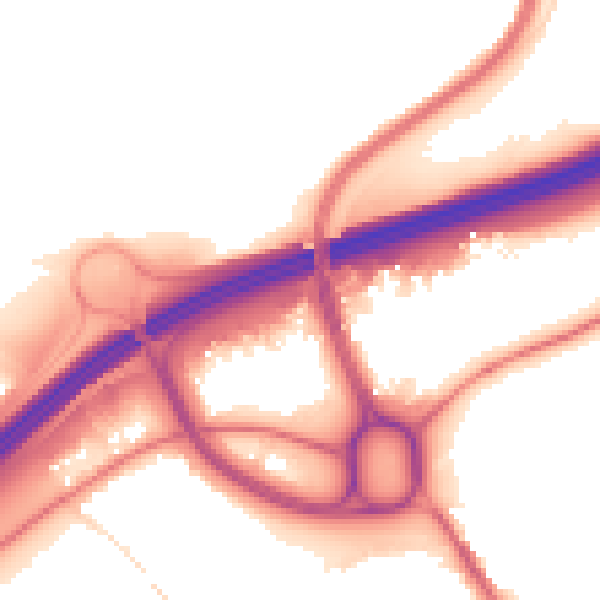 Night-time road noise heatmap for HD3 3GD