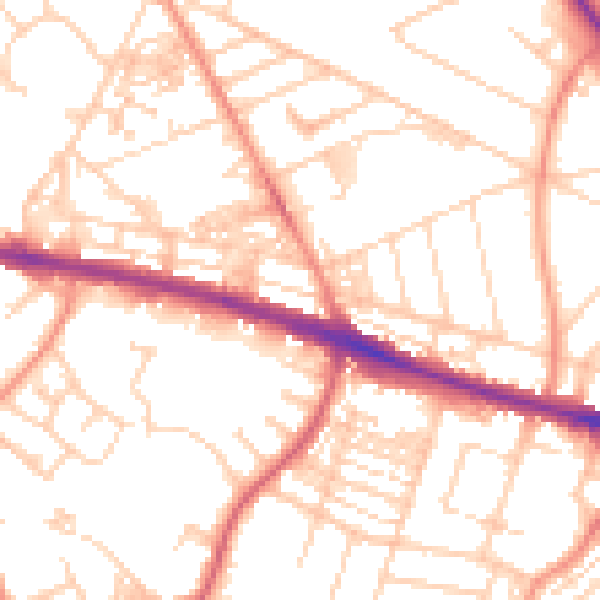 Daytime road noise heatmap for HD3 3HD