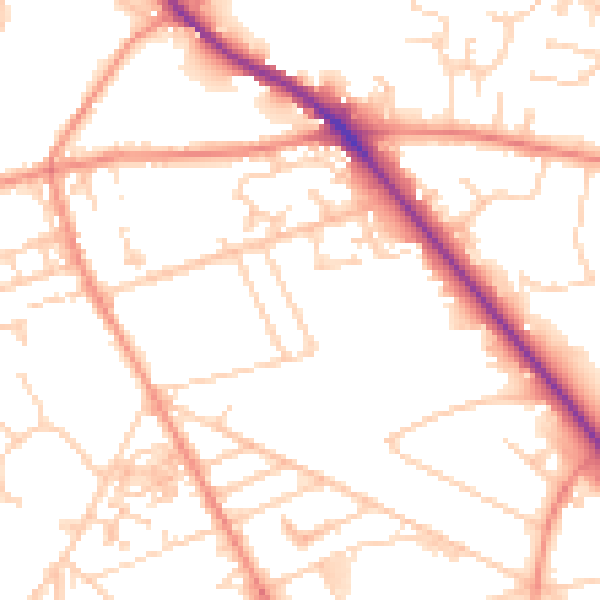Daytime road noise heatmap for HD3 3LS