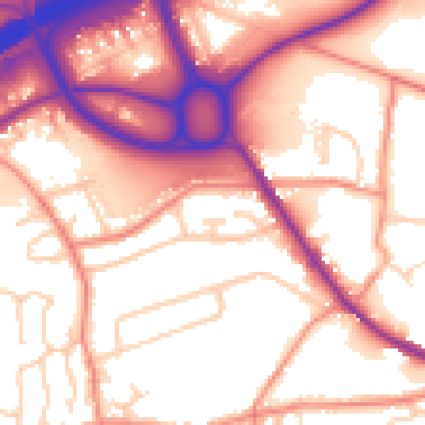 Daytime road noise heatmap for HD3 3RE