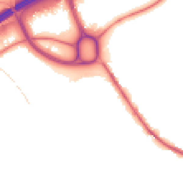 Night-time road noise heatmap for HD3 3RE