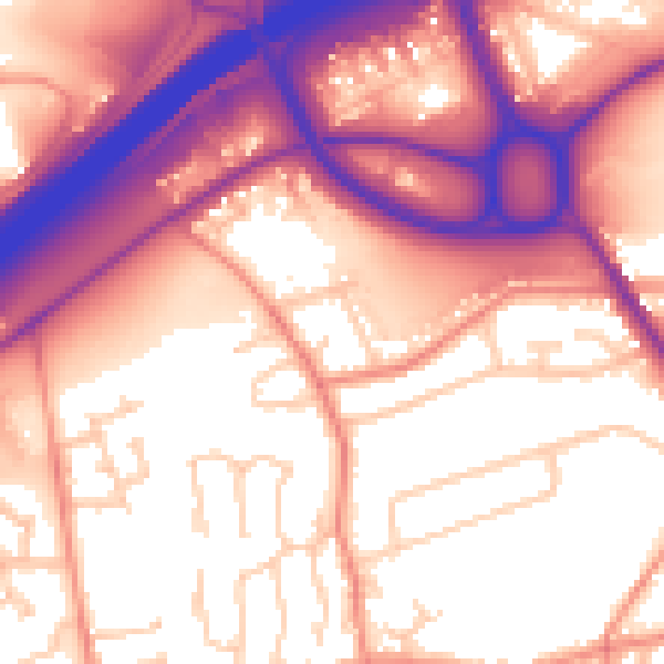Daytime road noise heatmap for HD3 3RJ