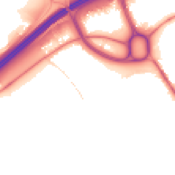 Night-time road noise heatmap for HD3 3RJ