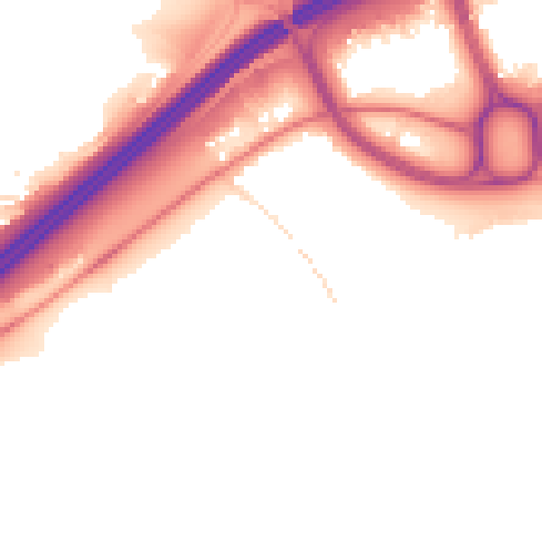 Night-time road noise heatmap for HD3 3RL
