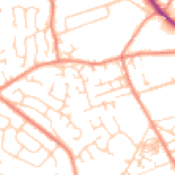 Daytime road noise heatmap for HD3 3RR